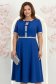 Rochie albastra midi in clos cu perle si cordon detasabil - StarShinerS 1 - StarShinerS.ro