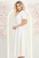 Rochie alba midi in clos cu perle si cordon detasabil - StarShinerS 2 - StarShinerS.ro