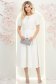 Rochie alba midi in clos cu perle si cordon detasabil - StarShinerS 3 - StarShinerS.ro