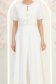 Rochie alba midi in clos cu perle si cordon detasabil - StarShinerS 5 - StarShinerS.ro