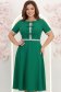 Rochie verde midi in clos cu perle si cordon detasabil - StarShinerS 1 - StarShinerS.ro