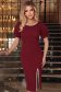 Rochie visinie midi tip creion cu aplicatii stralucitoare- StarShinerS 1 - StarShinerS.ro