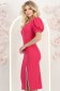 Rochie fuchsia midi tip creion cu aplicatii stralucitoare- StarShinerS 2 - StarShinerS.ro