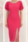 Rochie fuchsia midi tip creion cu aplicatii stralucitoare- StarShinerS 5 - StarShinerS.ro