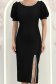 Rochie neagra midi tip creion cu aplicatii stralucitoare - StarShinerS 5 - StarShinerS.ro