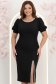 Rochie neagra midi tip creion cu aplicatii stralucitoare - StarShinerS 1 - StarShinerS.ro