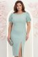 Rochie mint midi tip creion cu aplicatii stralucitoare - StarShinerS 1 - StarShinerS.ro