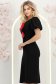 Rochie neagra midi tip creion cu brose florale 3D - StarShinerS 2 - StarShinerS.ro