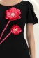 Rochie neagra midi tip creion cu brose florale 3D - StarShinerS 5 - StarShinerS.ro