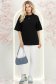 Tricou din bumbac negru cu croi larg 3 - StarShinerS.ro