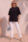 Tricou din bumbac negru oversized 2 - StarShinerS.ro