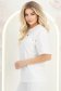 Tricou din bumbac alb cu croi larg 2 - StarShinerS.ro