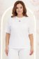 Tricou din bumbac alb cu croi larg 1 - StarShinerS.ro
