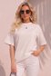Tricou din bumbac alb oversized