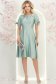 Rochie din satin mint până la genunchi in clos cu fundite- StarShinerS 4 - StarShinerS.ro