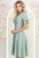 Rochie din satin mint până la genunchi in clos cu fundite- StarShinerS 2 - StarShinerS.ro