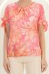 Bluza dama din voal roz cu maneca scurta cu un croi larg - StarShinerS 5 - StarShinerS.ro