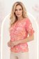 Bluza dama din voal roz cu maneca scurta cu un croi larg - StarShinerS 2 - StarShinerS.ro