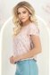 Bluza dama din viscoza roz pudra cu maneca scurta si croi larg 2 - StarShinerS.ro