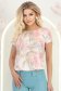 Bluza dama din viscoza roz deschis cu maneca scurta si croi larg 1 - StarShinerS.ro
