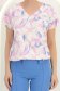 Bluza dama din viscoza roz deschis cu maneca scurta si croi larg 5 - StarShinerS.ro