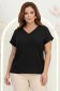 Bluza dama din viscoza neagra cu maneca scurta si croi larg 1 - StarShinerS.ro