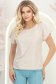 Bluza dama din viscoza crem cu maneca scurta si croi larg 1 - StarShinerS.ro