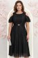 Rochie din voal cu fir lame neagra midi in clos - StarShinerS 1 - StarShinerS.ro