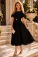 Rochie din voal cu fir lame neagra midi in clos - StarShinerS 1 - StarShinerS.ro