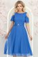Rochie din voal cu fir lame albastru-deschis midi in clos - StarShinerS 3 - StarShinerS.ro