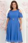 Rochie din voal cu fir lame albastru-deschis midi in clos - StarShinerS 1 - StarShinerS.ro