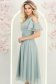 Rochie din voal cu fir lame mint midi in clos - StarShinerS 2 - StarShinerS.ro