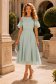 Rochie din voal cu fir lame mint midi in clos - StarShinerS 1 - StarShinerS.ro