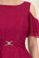 Rochie din voal cu fir lame zmeura midi in clos - StarShinerS 4 - StarShinerS.ro
