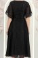 Rochie din voal cu fir lame neagra midi in clos cu brosa - StarShinerS 7 - StarShinerS.ro
