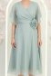 Rochie din voal cu fir lame mint midi in clos cu brosa - StarShinerS 6 - StarShinerS.ro