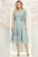 Rochie din voal cu fir lame mint midi in clos cu brosa - StarShinerS 4 - StarShinerS.ro