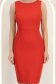 Rochie rosie pana la genunchi tip creion - StarShinerS 5 - StarShinerS.ro
