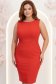 Rochie rosie pana la genunchi tip creion - StarShinerS 1 - StarShinerS.ro