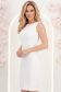 Rochie alba pana la genunchi tip creion - StarShinerS 2 - StarShinerS.ro