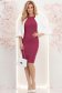 Rochie zmeura pana la genunchi tip creion - StarShinerS 3 - StarShinerS.ro