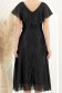 Rochie din voal si fir lame neagra midi in clos cu brosa - StarShinerS 5 - StarShinerS.ro