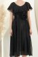 Rochie din voal si fir lame neagra midi in clos cu brosa - StarShinerS 4 - StarShinerS.ro