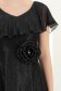 Rochie din voal si fir lame neagra midi in clos cu brosa - StarShinerS 3 - StarShinerS.ro