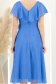 Rochie din voal si fir lame albastra-deschis midi in clos cu brosa - StarShinerS 6 - StarShinerS.ro