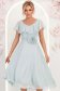 Rochie din voal si fir lame mint midi in clos cu brosa - StarShinerS 2 - StarShinerS.ro
