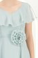 Rochie din voal si fir lame mint midi in clos cu brosa - StarShinerS 3 - StarShinerS.ro