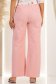 Pantaloni din bumbac roz pudra cu un croi drept si buzunare laterale 5 - StarShinerS.ro