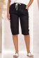 Pantaloni din bumbac negri până la genunchi skinny cu buzunare 1 - StarShinerS.ro