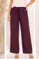 Pantaloni din bumbac visinii cu un croi drept si buzunare laterale 1 - StarShinerS.ro